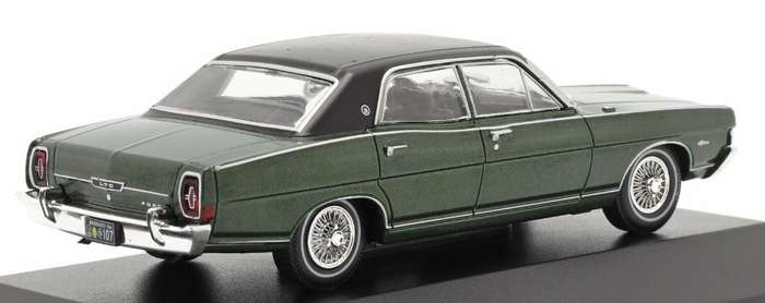 Ford Fairlane LTD V8 1969 dk.green/black.rf. 1/43 IXO/Salvat NEW+boxed *5975 instant wheels