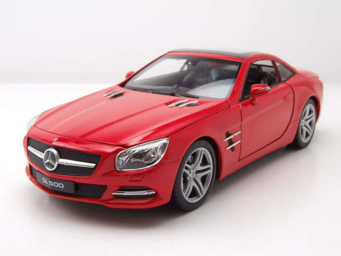 Mercedes-Benz SL 500 sunroof (R231) 2012 red 1/24 Welly NEW  #2132 instant wheels