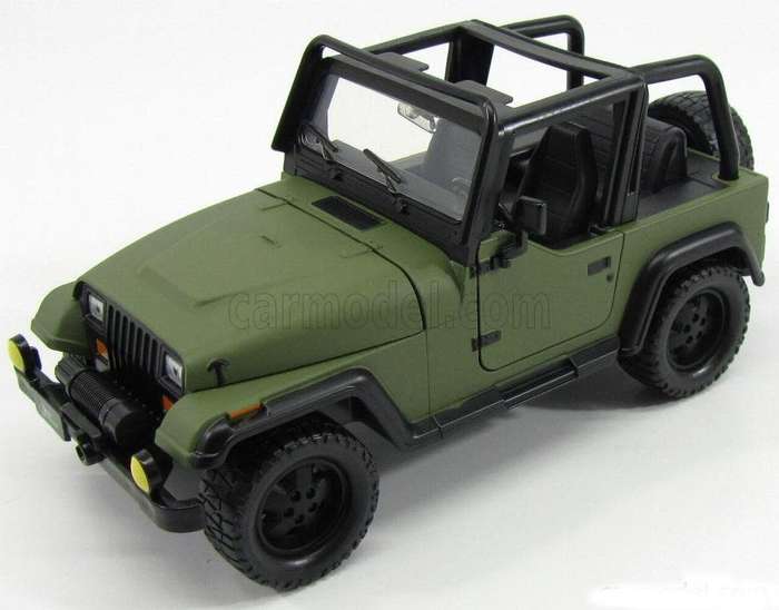 Jeep Wrangler 1992 (open) matte-green 1/24 Jada NEW+boxed  #2184 instant wheels