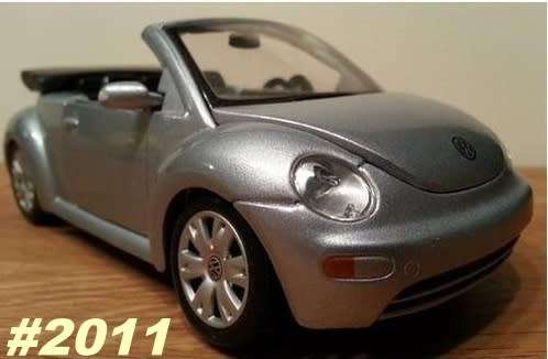 Volkswagen New Beetle Cabriolet 1998 silver 1/24 Maisto NEW #2011 instant wheels