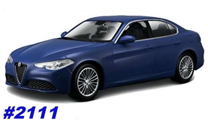 Alfa Romeo Giulia 2016 dk.blue-metallic 1/24 Bburago NEW+boxed  #2111 instant wheels