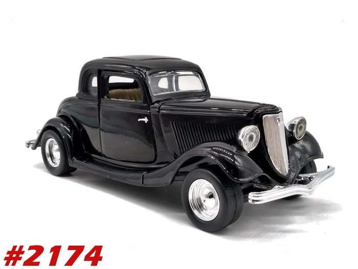 Ford Coupe 1934 black 1/24 Motormax NEW+boxed   #2174 instant wheels