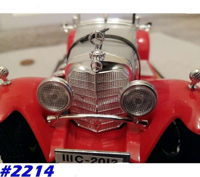 Mercedes-Benz SSK 1928 silver+red 1/24 Bburago/Italia NEW+boxed  #2214 instant wheels