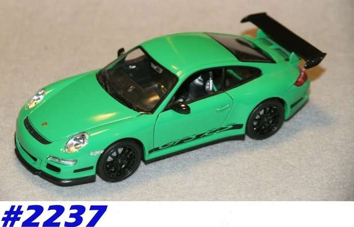 Porsche 911 (997) GT3-RS 2007 green 1/24 Welly NEW+boxed  #2237 instant wheels