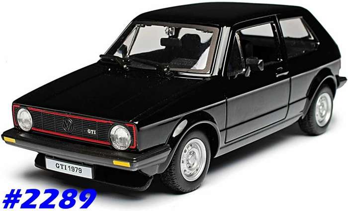 Volkswagen Golf GTI MK.1  1979 black 1/24 Bburago NEW+boxed  #2289 instant wheels