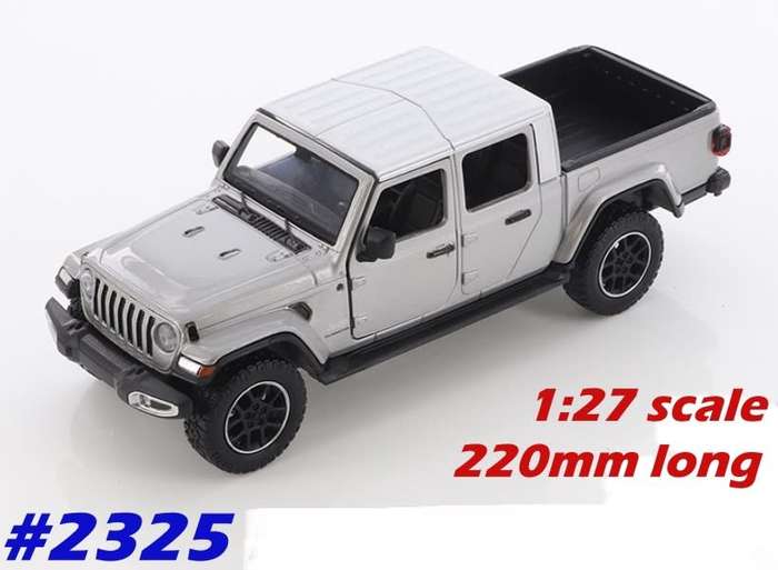 Jeep Gladiator Overland 2021 silver 1/27 (22 cm) MotorMax NEW+boxed   #2325 instant wheels