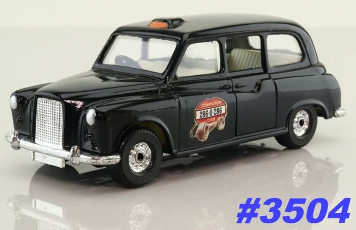 Austin FX4 London Taxi 1985 black 1/35 Corgi NEW+reblistered  #3504 instant wheels