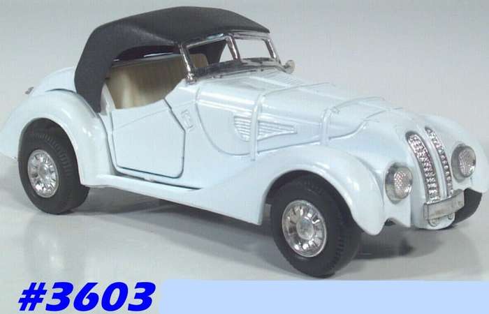 BMW 328 Roadster 1936 white 1/36 Welly NEW+reblistered  #3603 instant wheels