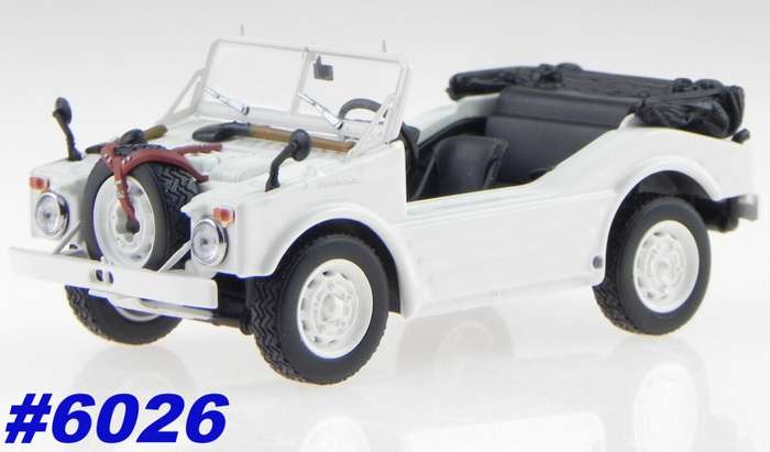 Porsche 597 Jagdwagen (Hunting Car) 1954 white 1/43 Maxichamps NEW+boxed #6026 instant wheels
