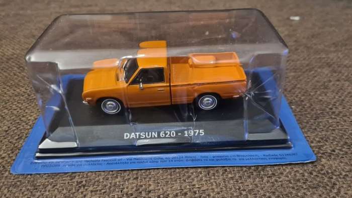 Datsun 620 1-ton Bakkie 1975 orange 1/43 IXO/Hachette #6032 instant wheels