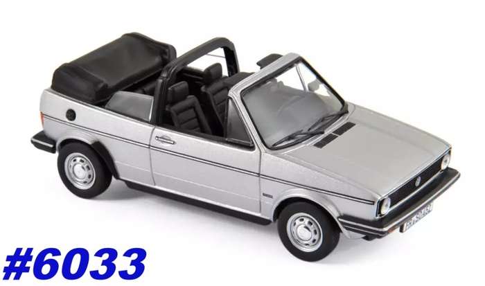 Volkswagen Golf 1 GLS Cabriolet 1979 silver 1/43 IXO/Hachette NEW #6033 instant wheels