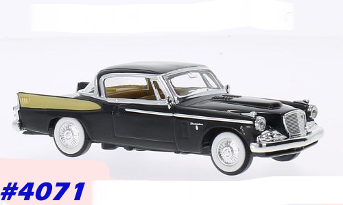 Studebaker Golden Hawk black+gold 1958 1/43 Rd.Sign NEW+boxed  #4071 instant wheels
