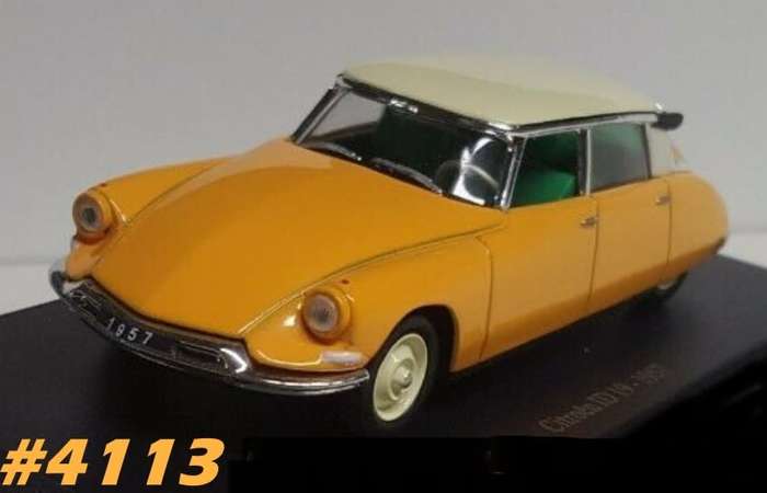 Citroen ID19 1957 orange+white roof 1/43 IXO NEWinBlister  #4113 instant wheels