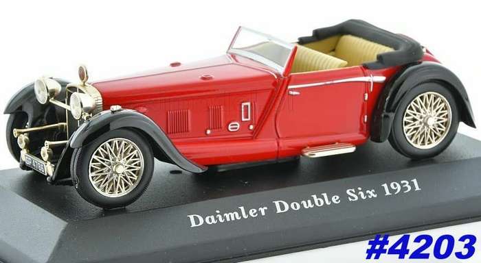 Daimler Double Six 1931 red 1/43 IXO NEW+boxed  #4203 instant wheels