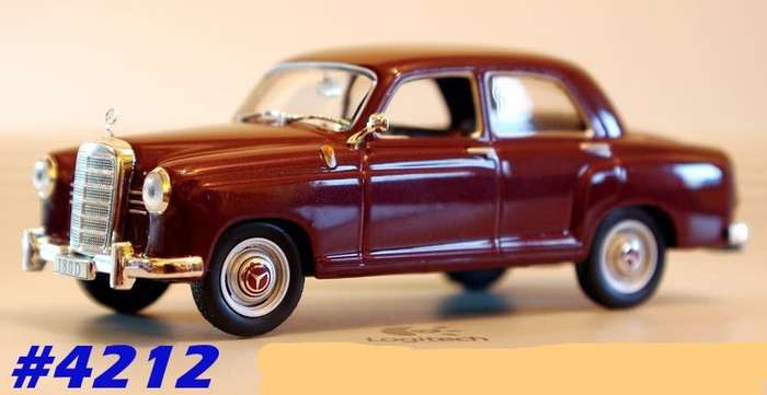Mercedes-Benz 180 D `Ponton` (W120) 1954 maroon 1/43 IXO NEW+boxed  #4212 instant wheels