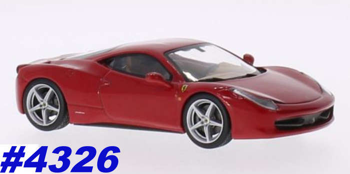 Ferrari 458 Italia 2009 red 1/43 IXO NEWinBlister  #4326 instant wheels