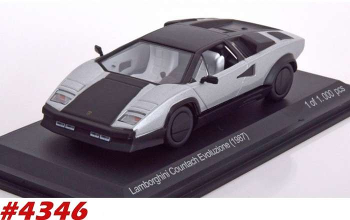 Lamborghini Countach Evoluzione 1987 silver 1/43 Whitebox NEW+boxed #4346 instant wheels