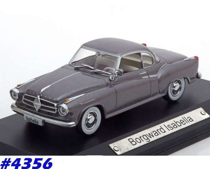 Borgward Isabella Sports Car Coupe 1957 grey 1/43 IXO NEW+boxed  #4356 instant wheels