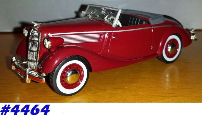 Opel Super 6 Roadster (open) 1937-1938 red 1/43 IXO NEW+boxed  #4464 instant wheels