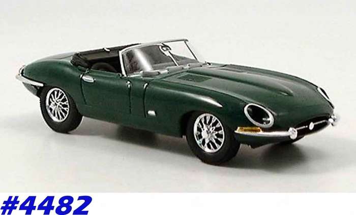Jaguar Type E convertible 1961 dk.green 1/43 IXO NEW+showcased  #4482 instant wheels