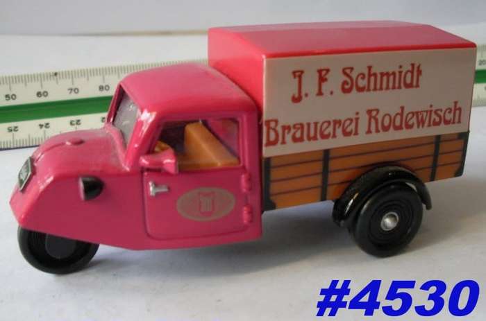 Goliath 3-wheeler Pick-up 1949 red 1/43 IXO NEW+showcased  #4530 instant wheels
