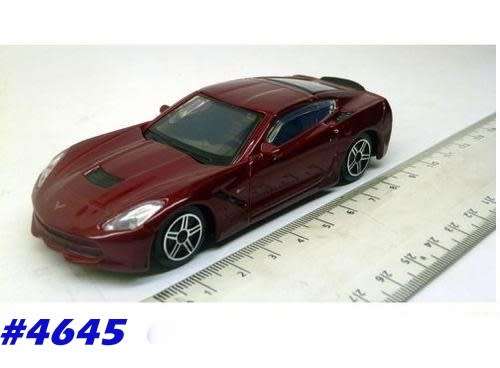 Chevrolet Corvette Stingray 2014 red-met 1/43 Bburago NEW+boxed #4745 instant wheels