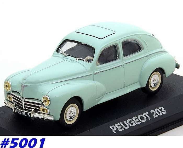 Peugeot 203 1953 lt.green 1/43 IXO NEW+boxed  #5001 instant wheels
