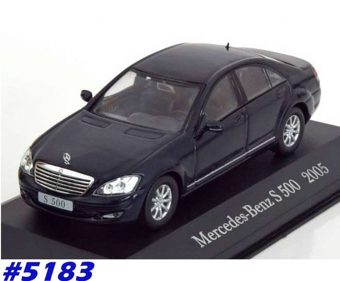 Mercedes-Benz S 500 (W221) 2006 dark blue 1/43 IXO NEW+boxed  #5183 instant wheels