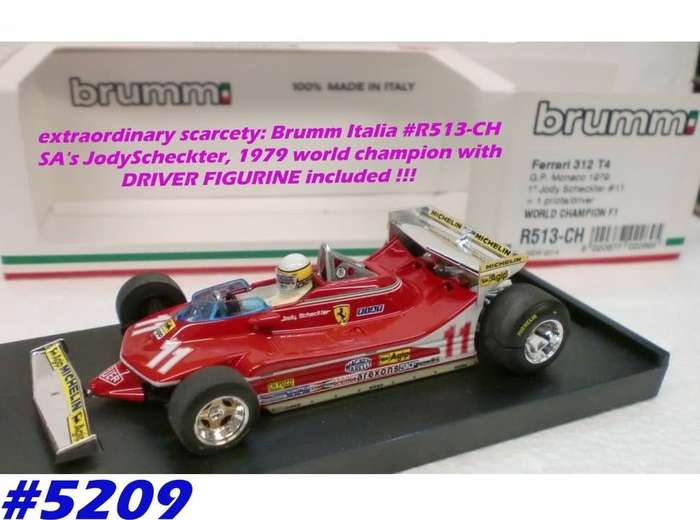 Ferrari 312 T4 #11 1979 Scheckter/F1 world champ 1/43 Brumm (Italia) NEW+boxed  #5209 instant wheels