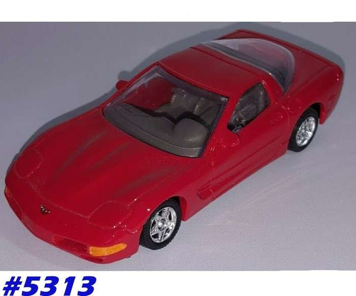 Chevrolet Corvette C5 Coupe 1997 red 1:43 Bburago NEW+boxed  #5313 instant wheels