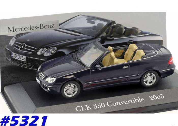 Mercedes-Benz CLK350 (A290) Cabrio 2005 dk.blue 1:43 IXO NEW+boxed  #5321 instant wheels