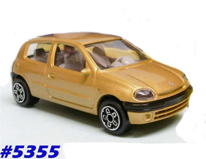 Renault Clio II (phase1/1998) gold 1/43 Bburago NEW+showcased  #5355 instant wheels