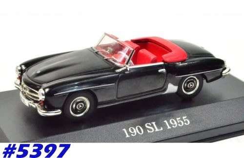 Mercedes-Benz 190SL  (W121) 1955 black 1/43 IXO NEW+boxed  #5397 instant wheels