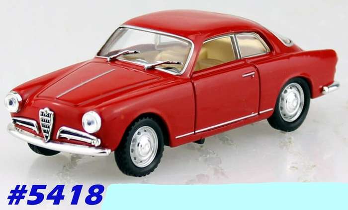 Alfa Romeo Giulietta Sprint 1957 red 1/43 Solido NEW+showcased  #5418 instant wheels