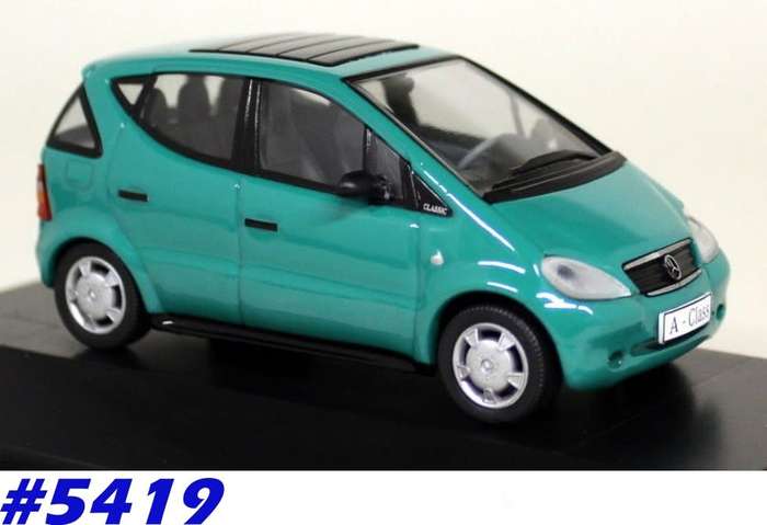 Mercedes-Benz A-class  mint-green 1/43 Herpa NEW+showcased  #5419 instant wheels