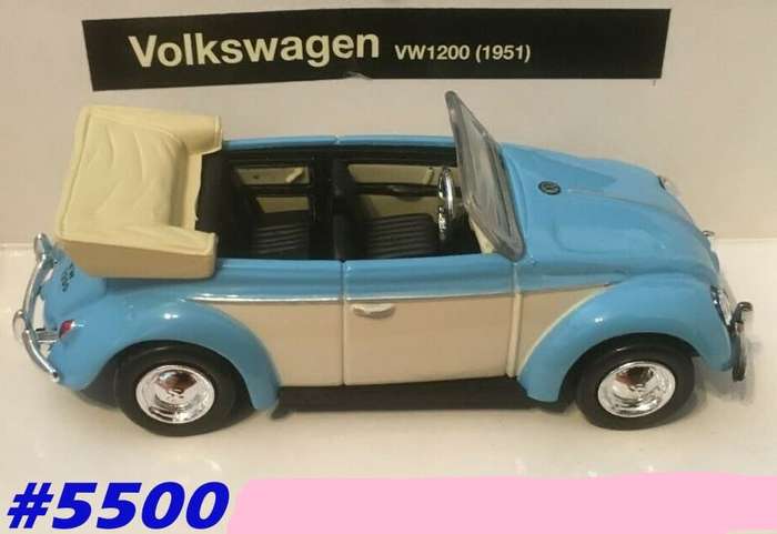 Volkswagen VW1200 Cabriolet 1951 blue/white 1/43 NewRay NEW+boxed  #5500 instant wheels