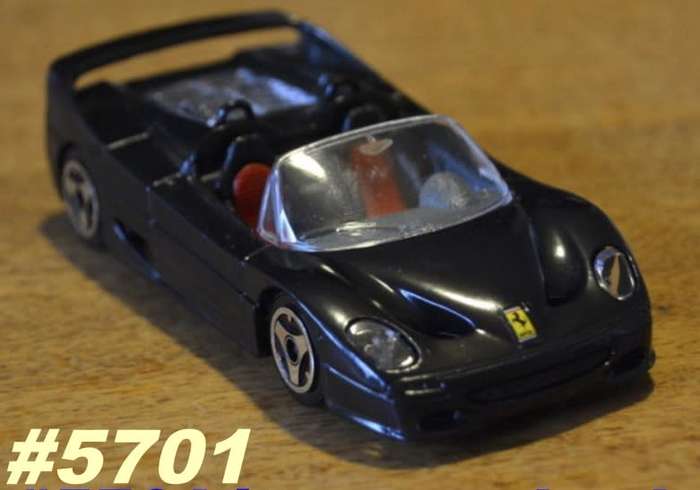 Ferrari F50 Spyder 1997 black 1/43 Bburago NEW+reblistered  #5701 instant wheels