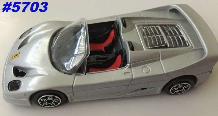 Ferrari F50 Spyder 1996 silver 1/43 Bburago NEW+reblistered  #5703 instant wheels