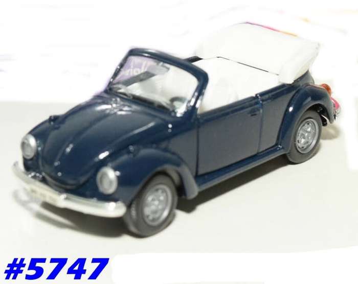 Volkswagen 1303 Cabriolet 1973 dk.blue 1/43 Siku NEW+reblistered  #5747 instant wheels