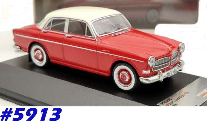 Volvo 120 Amazon 1956 red+white 1:43 PremiumX NEW+boxed  #5913 instant wheels