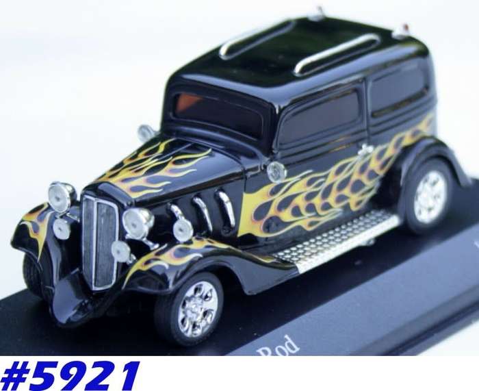 Ford Model B 1932 (Hot Rod) black+flames 1:43 Minichamps NEW+boxed   #5921 instant wheels