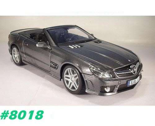 Mercedes-Benz SL63-AMG Cabrio gunmetal 2014 1/18 Maisto NEW #8018 instant wheels