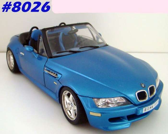 BMW M - Roadster 1996 blue-met 1/18 Bburago NEW+reboxed  #8026 instant wheels