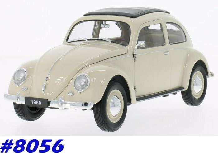 Volkswagen Beetle 1950 split rear window beige 1:18 Welly NEW+boxed   #8056 instant wheels