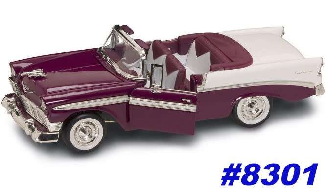 Chevrolet BelAir convertible 1956 1/18 Road Signature NEW+boxed  #8301 instant wheels