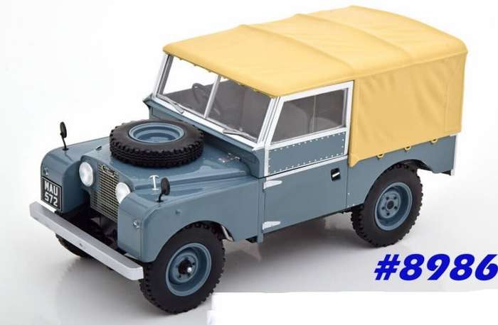 Land Rover Series I canvas top 1957 grey 1/18 MCG NEW+boxed  #8986 instant wheels
