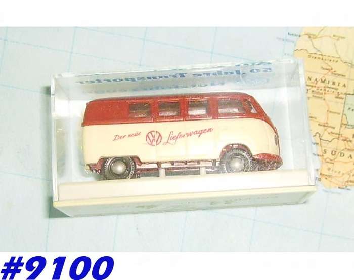 Volkswagen T1 transporter 1954 white/red 1/87 Brekina NEW+boxed  #9100 instant wheels