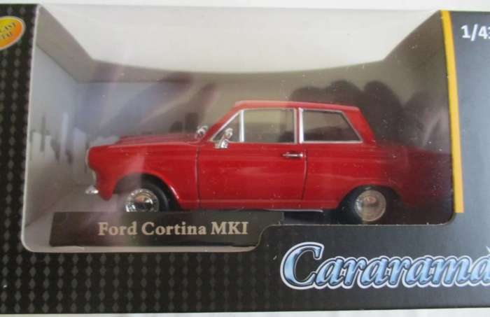 Ford Cortina Mk.1 1966 red 1/43 Cararama/Oxford NEW+boxed #6050 instant wheels
