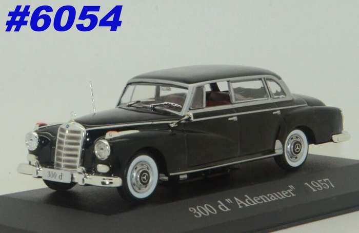 Mercedes-Benz 300d `Adenauer` W189 1957 black 1/43 IXO NEW+boxed #6054 instant wheels
