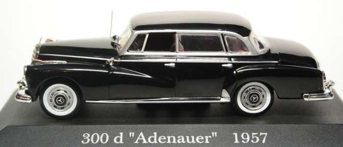Mercedes-Benz 300d `Adenauer` W189 1957 black 1/43 IXO NEW+boxed #6054 instant wheels